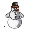 Embroidered Stock Appliques - Snowman